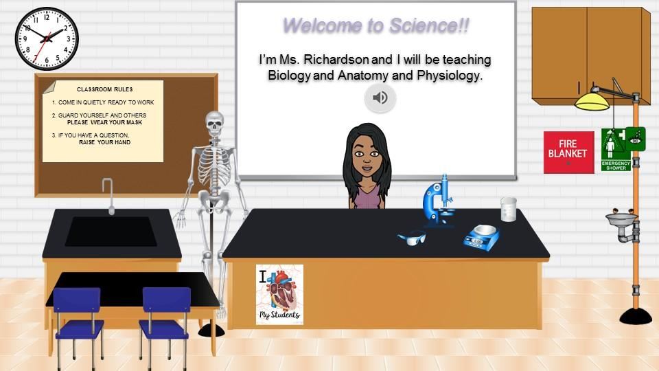 Welcome to Holt High Science Department. I will be teaching Biology and Anatomy and Physiology this year. 